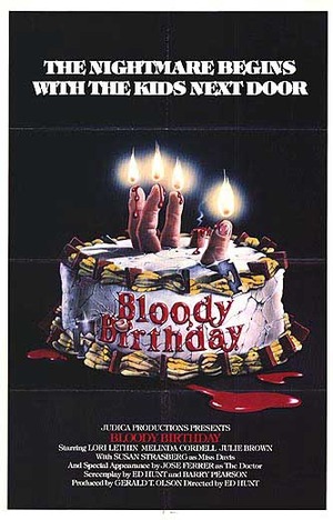 Blodig födelsedag poster