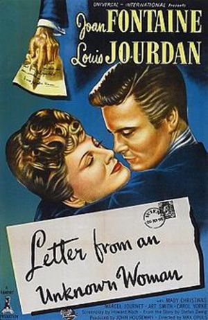 Brev från en okänd kvinna poster