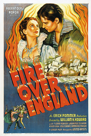 Eld över England poster